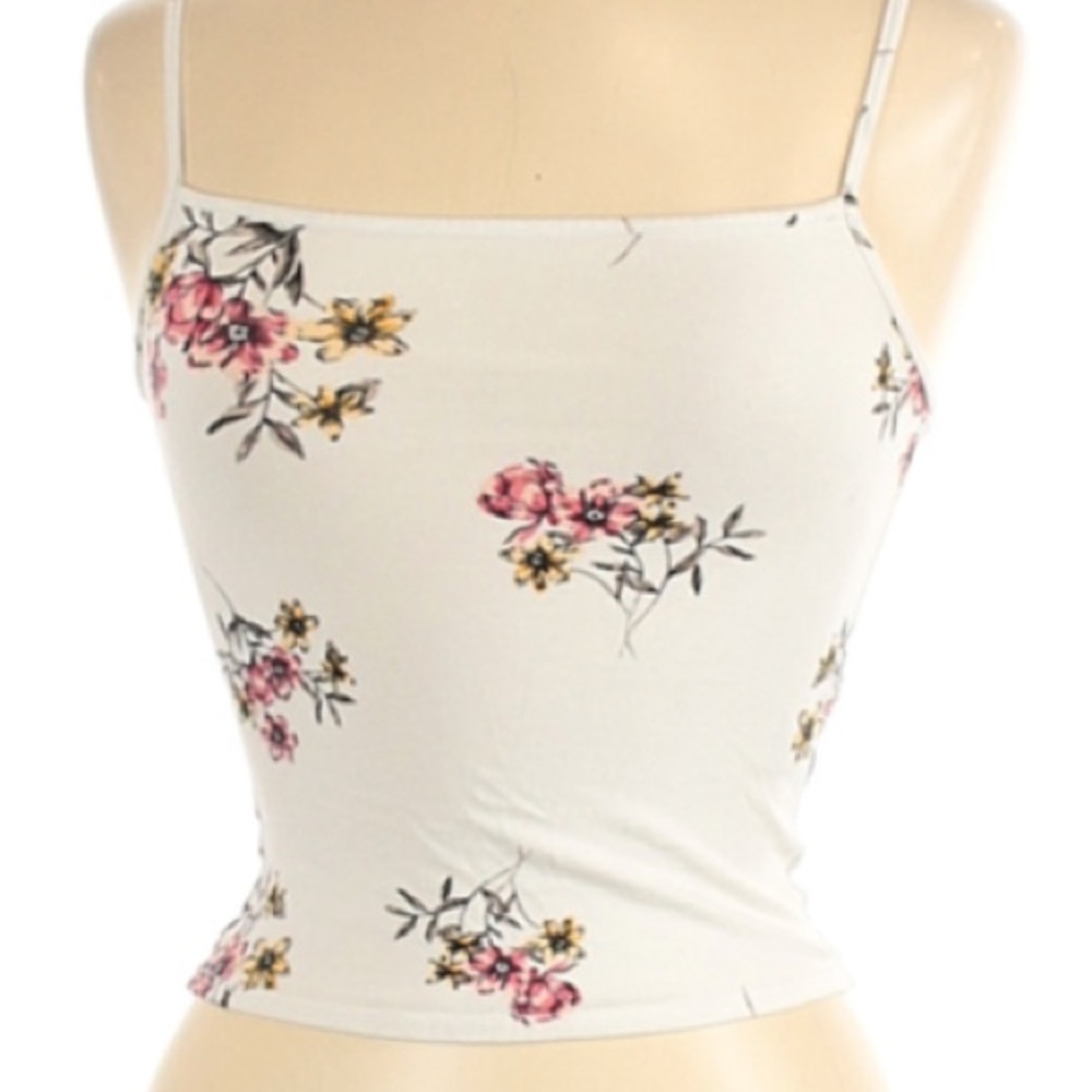 Cream Floral Print Cami Top